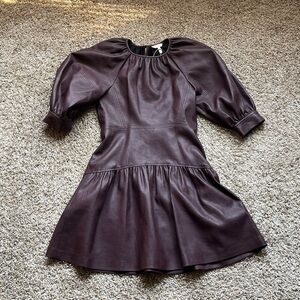 Rebecca Taylor Leather Purple dress